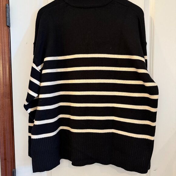 Zara ZIP STRIPED SWEATER SIZE XL - Picture 3 of 4